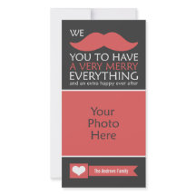 Navidades divertidos de bigote rojo