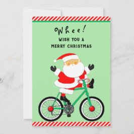 Tarjeta Festiva Navidades divertidos de ciclismo