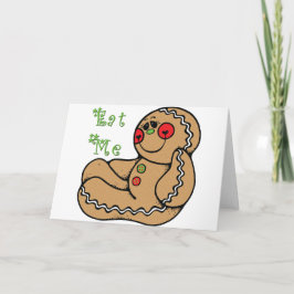 Tarjeta Festiva Navidades divertidos de Ginger Bread Man