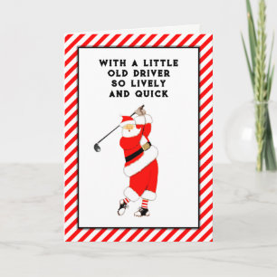 Tarjeta Festiva Navidades divertidos de golf