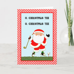 Tarjeta Festiva Navidades divertidos de golf