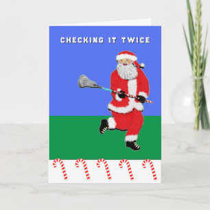 Tarjeta Festiva Navidades divertidos de Lacrosse