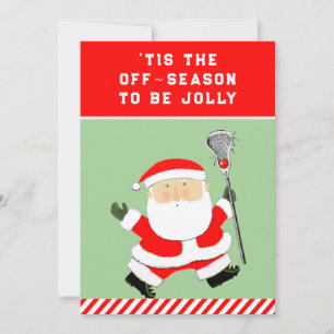 Tarjeta Festiva Navidades divertidos de Lacrosse
