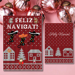 Tarjeta Festiva Navidades divertidos de peluche navideños