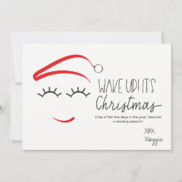Tarjeta Festiva Navidades divertidos, "Despierten a sus Navidades"