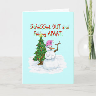 Tarjeta Festiva Navidades divertidos personalizado de la señora sn