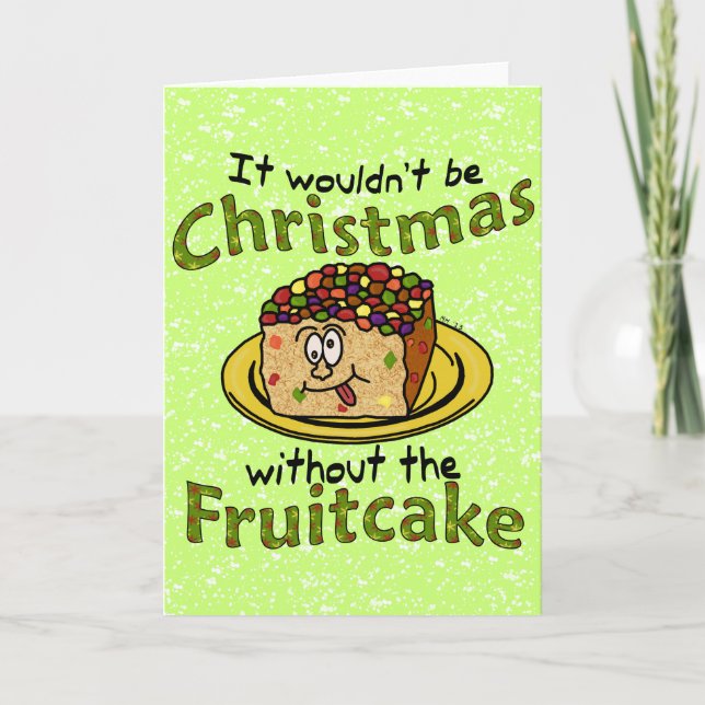 Tarjeta Festiva Navidades divertidos Personalizado Fruitakes (Anverso)