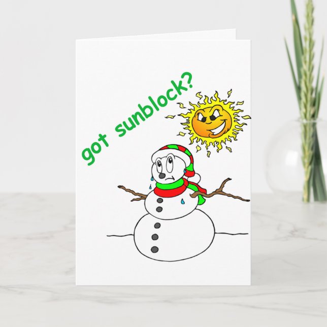 Tarjeta Festiva Navidades divertidos que derriten a Snowman tienen (Anverso)