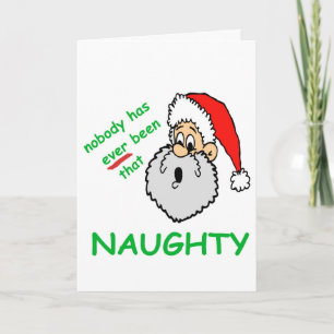 Tarjeta Festiva Navidades divertidos Santa sorprendió a nadie que