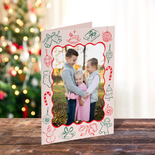 Tarjeta Festiva Navidades divertidos y caricaturas