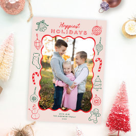 Tarjeta Festiva Navidades divertidos y caricaturas