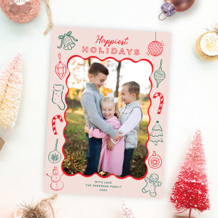 Tarjeta Festiva Navidades divertidos y caricaturas