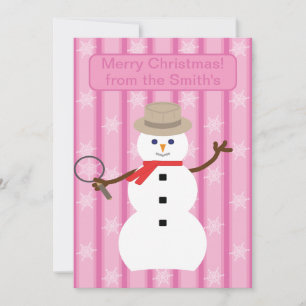 Tarjeta Festiva Navidades divertidos y entusiastas Detective Snowm