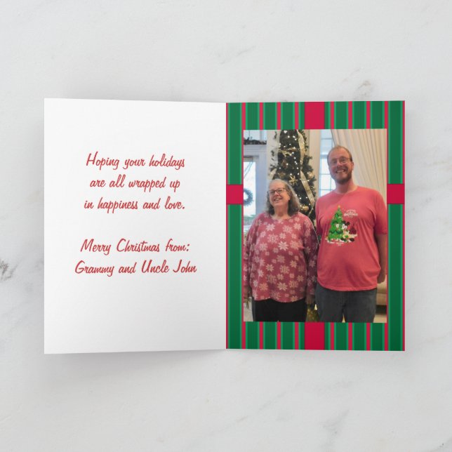 Tarjeta Festiva Navidades divertidos y entusiastas Detective Snowm (Interior)