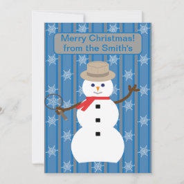 Tarjeta Festiva Navidades divertidos y entusiastas Detective Snowm