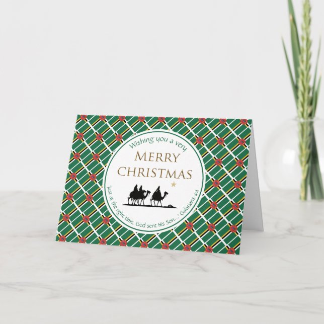 Tarjeta Festiva Navidades DOMINICA de tres sabios (Anverso)