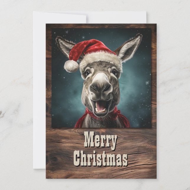 Tarjeta Festiva Navidades Donkey (Anverso)