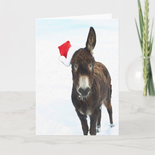 Tarjeta Festiva Navidades Donkey (Anverso)