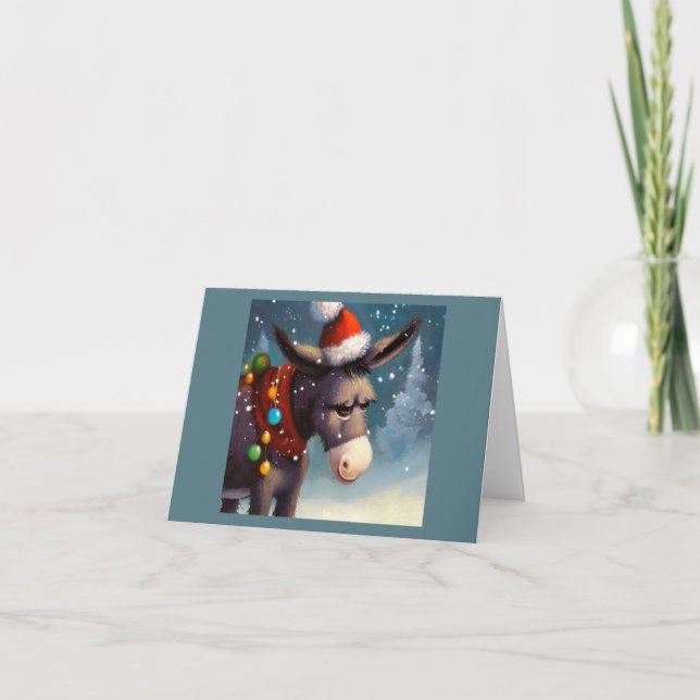 Tarjeta Festiva Navidades Donkey 2 (Anverso)