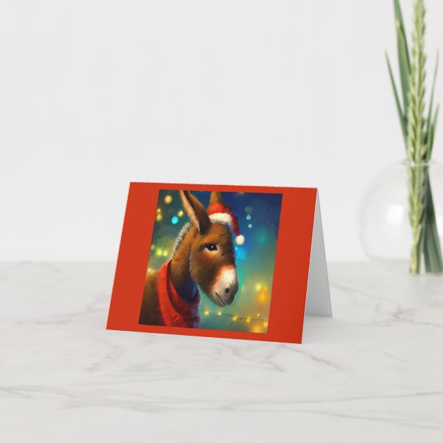 Tarjeta Festiva Navidades Donkey 3 (Anverso)