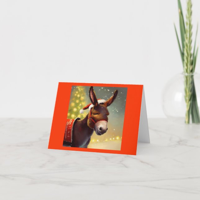 Tarjeta Festiva Navidades Donkey 4 (Anverso)