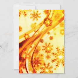 Tarjeta Festiva Navidades dorados copos de nieve