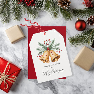 Tarjeta Festiva Navidades dorados corean elegante marfil personali