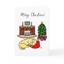 Navidades Dormido en el labrador amarillo