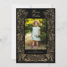 Tarjeta Festiva Navidades Doves De Paz Y Amor Foto De Marco Floral