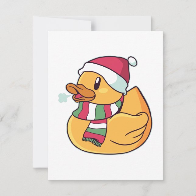 Tarjeta Festiva Navidades Duck Lover - Duckies - Navidades gansos (Anverso)