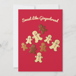 Tarjeta Festiva Navidades dulces como el pan de jengibre