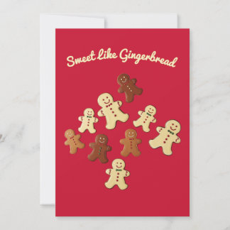 Tarjeta Festiva Navidades dulces como el pan de jengibre