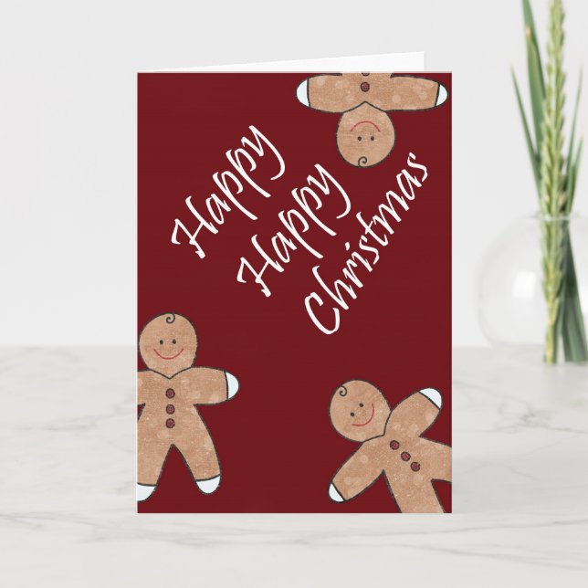 Tarjeta Festiva Navidades dulces Gingerbread Cookies (Anverso)
