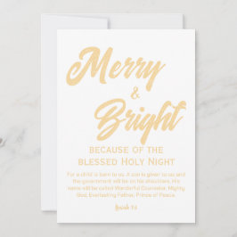 Tarjeta Festiva Navidades dulces y brillantes con guión de beige d