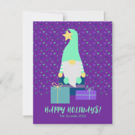 Tarjeta Festiva navidades elefantes de vacaciones felices