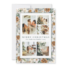 Navidades Elegante acuarela Foliage Botánico