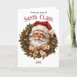 Tarjeta Festiva Navidades elegantes acuarela Botánica