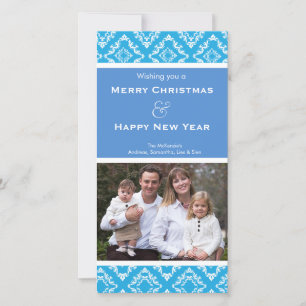 Tarjeta Festiva Navidades elegantes Damask