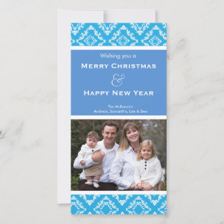 Tarjeta Festiva Navidades elegantes Damask
