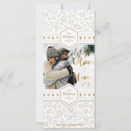 Tarjeta Festiva Navidades elegantes de la foto de amor