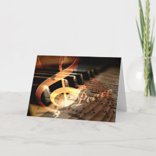Tarjeta Festiva navidades elegantes de piano dove de la paz Tarjet