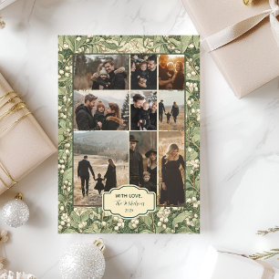Tarjeta Festiva Navidades Elegantes de White Holly