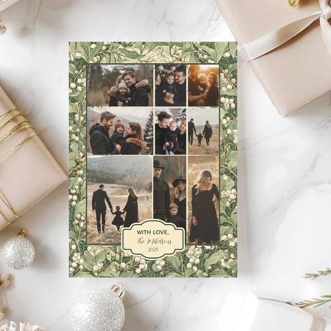 Tarjeta Festiva Navidades Elegantes de White Holly (Subido por el creador)