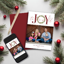 Tarjeta Festiva Navidades elegantes disfrutan de la foto del feria