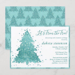 Tarjeta Festiva Navidades elegantes   Fiesta de guarnición de árbo