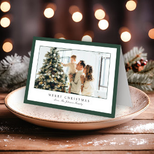 Tarjeta Festiva Navidades elegantes minimalistas de fotografía de 