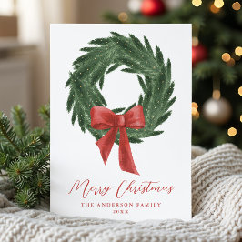 Tarjeta Festiva Navidades Elegantes Vestidos Rojos Sin Foto