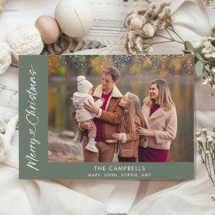 Tarjeta Festiva Navidades elegantes y modernos fotografiados