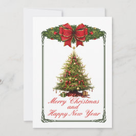 Tarjeta Festiva Navidades elegantes y saludos de Año Nuevo