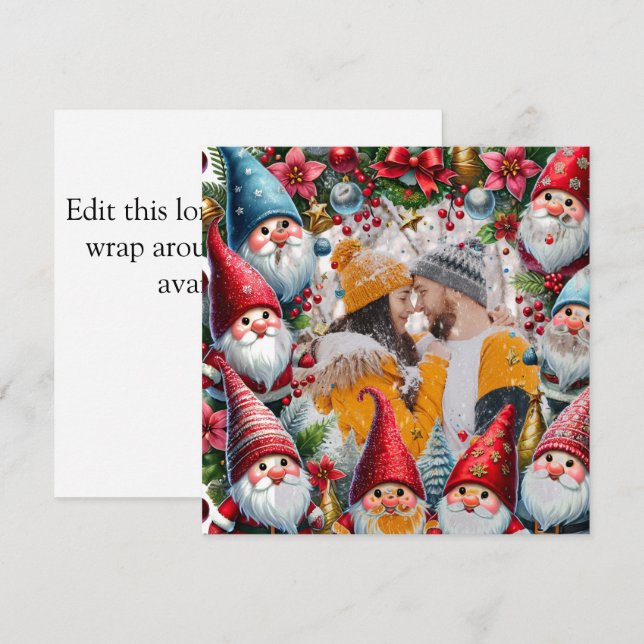Tarjeta Festiva Navidades eleva frontera de vacaciones (Anverso / Reverso)